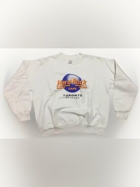 80s Hard Rock Cafe Crewneck Sweatshirt Skydome Toronto Size Medium 1989 Vintage